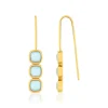 Boucles d'oreilles plaqué or agates