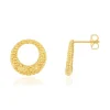 Boucles d'oreilles plaqué or jaune rond