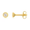 Boucles d'oreilles plaqué or jaune zirconias serti clos