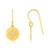 Boucles d'oreilles plaqué or jaune zirconias