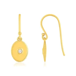 Boucles d'oreilles plaqué or jaune zirconias