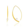 Boucles d'oreilles plaqué or perles de culture de Chine