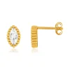 Boucles d'oreilles plaqué or zirconias