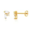 Boucles d'oreilles plaqué or zirconias