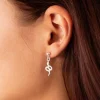 Boucles oreilles argent 925 serpent