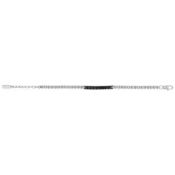 Bracelet acier bicolore noir zirconia noir 21 cm