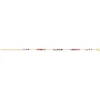 Bracelet acier doré améthystes 20 cm