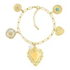 Bracelet acier doré nacre