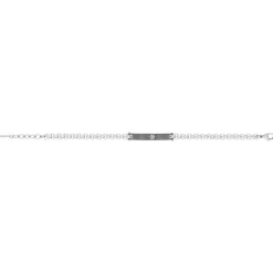 Bracelet acier gris ancre 22 cm