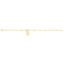 Bracelet acier jaune 21,5 cm