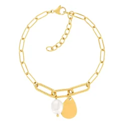 Bracelet acier jaune 21,5 cm