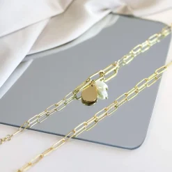 Bracelet acier jaune 21,5 cm