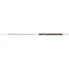 Bracelet acier motif croix pierres naturelles marrons 23cm
