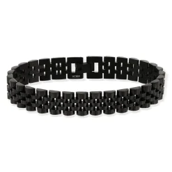 Bracelet acier noir 21 cm
