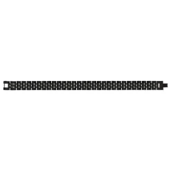 Bracelet acier noir 21 cm