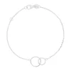 Bracelet argent 925 anneaux entrelacés 18 cm
