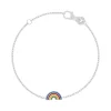 Bracelet argent 925 arc en ciel 15 cm