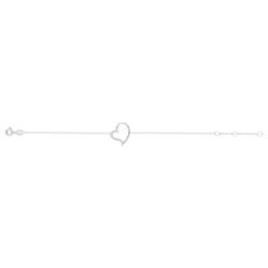 Bracelet argent 925 coeur et zirconias