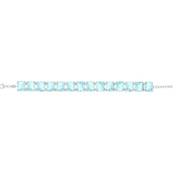 Bracelet argent 925 cristal bleu 19cm
