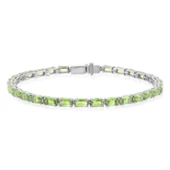 Bracelet argent 925 cristal vert