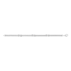 Bracelet argent 925 croix zirconias 19 cm.