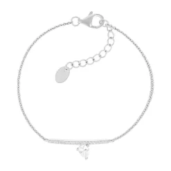 Bracelet argent 925 et zirconias 19cm