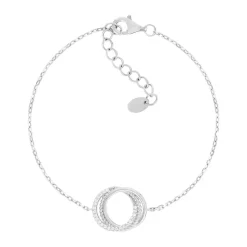 Bracelet argent 925 et zirconias 19cm