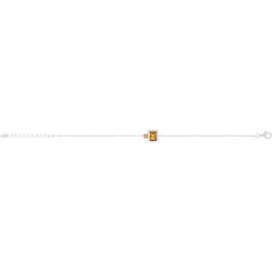 Bracelet argent 925 et zirconias jaunes 19cm