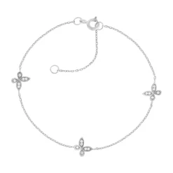 Bracelet argent 925 et zirconias 19cm