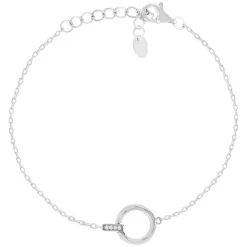 Bracelet argent 925 et zirconias 19cm