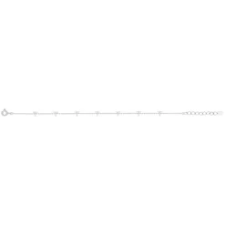 Bracelet argent 925 et zirconias 19cm