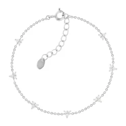 Bracelet argent 925 et zirconias 19cm