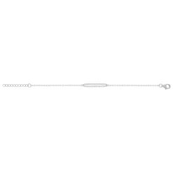 Bracelet argent 925 et zirconias 19cm
