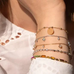 Bracelet argent 925 et zirconias 19,5cm