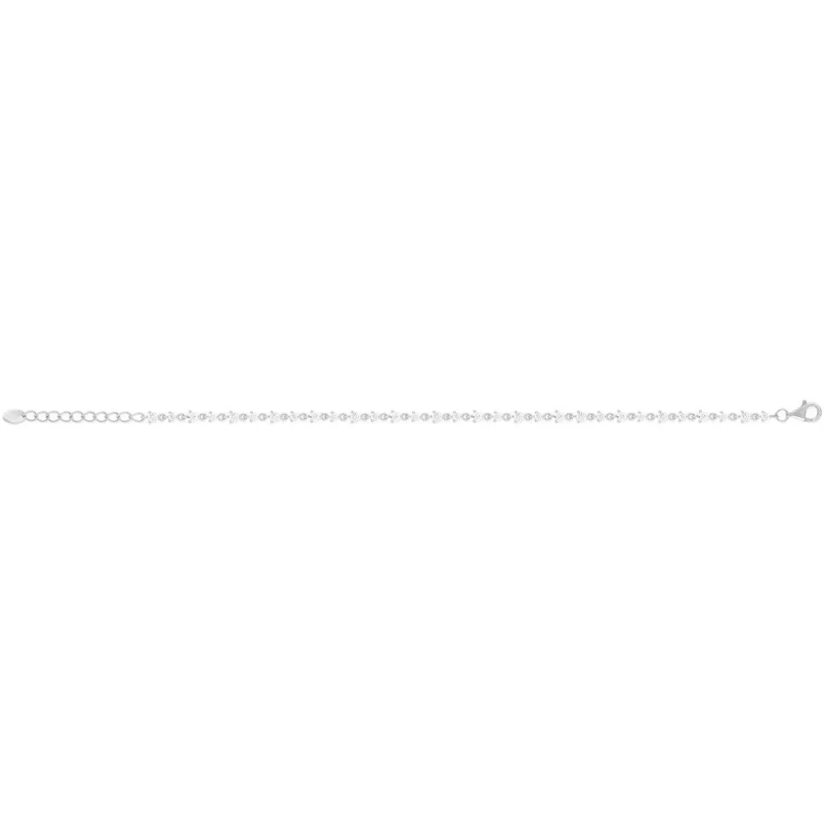 Bracelet argent 925 et zirconias 19,5cm
