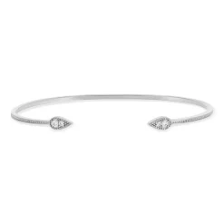 Bracelet argent 925 jonc zirconias