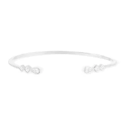 Bracelet argent 925 jonc zirconias