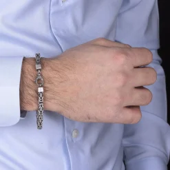 Bracelet argent 925 maille Balinaise 20cm