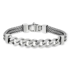 Bracelet argent 925 maille cubaine 20cm