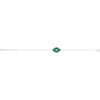 Bracelet argent 925 malachites et ziconias 19 cm