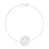 Bracelet argent 925 médaille martelée 18 cm
