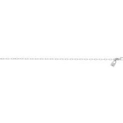 Bracelet argent 925, motif cadenas zirconia 18 cm
