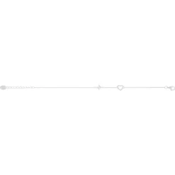 Bracelet argent 925 motif coeur 19cm