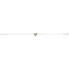 Bracelet argent 925 motif coeur 17cm