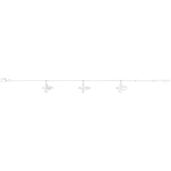Bracelet argent 925 motif fleur