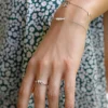 Bracelet argent 925 motif fleur zirconias