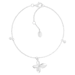 Bracelet argent 925 motif fleur zirconias