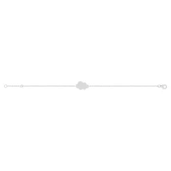 Bracelet argent 925 motif nuage personnalisable 18 cm