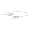 Bracelet argent 925 motif plume 56 mm