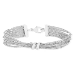 Bracelet argent 925 multibrins 19 cm